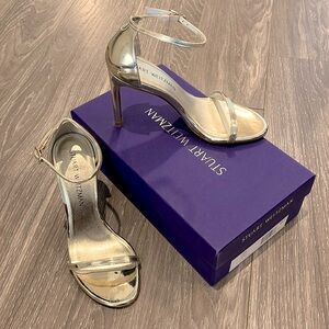 Stuart Weitzman Nudistsong Ankle Strap High-Heel Sandals